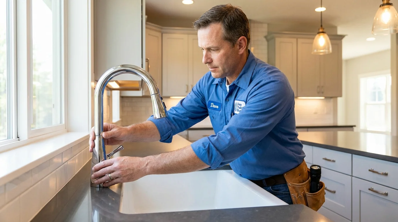 Kitchen faucet installation by Johns Plumbing LLC in Edgewood